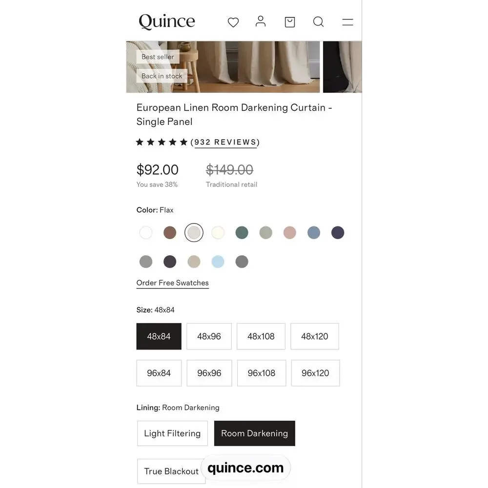 Quince european linen